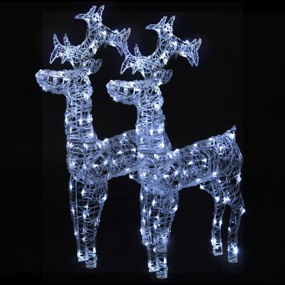 Vidaxl Christmas Decorations Rendeer 2 PCS 60x16x100 cm acrylique