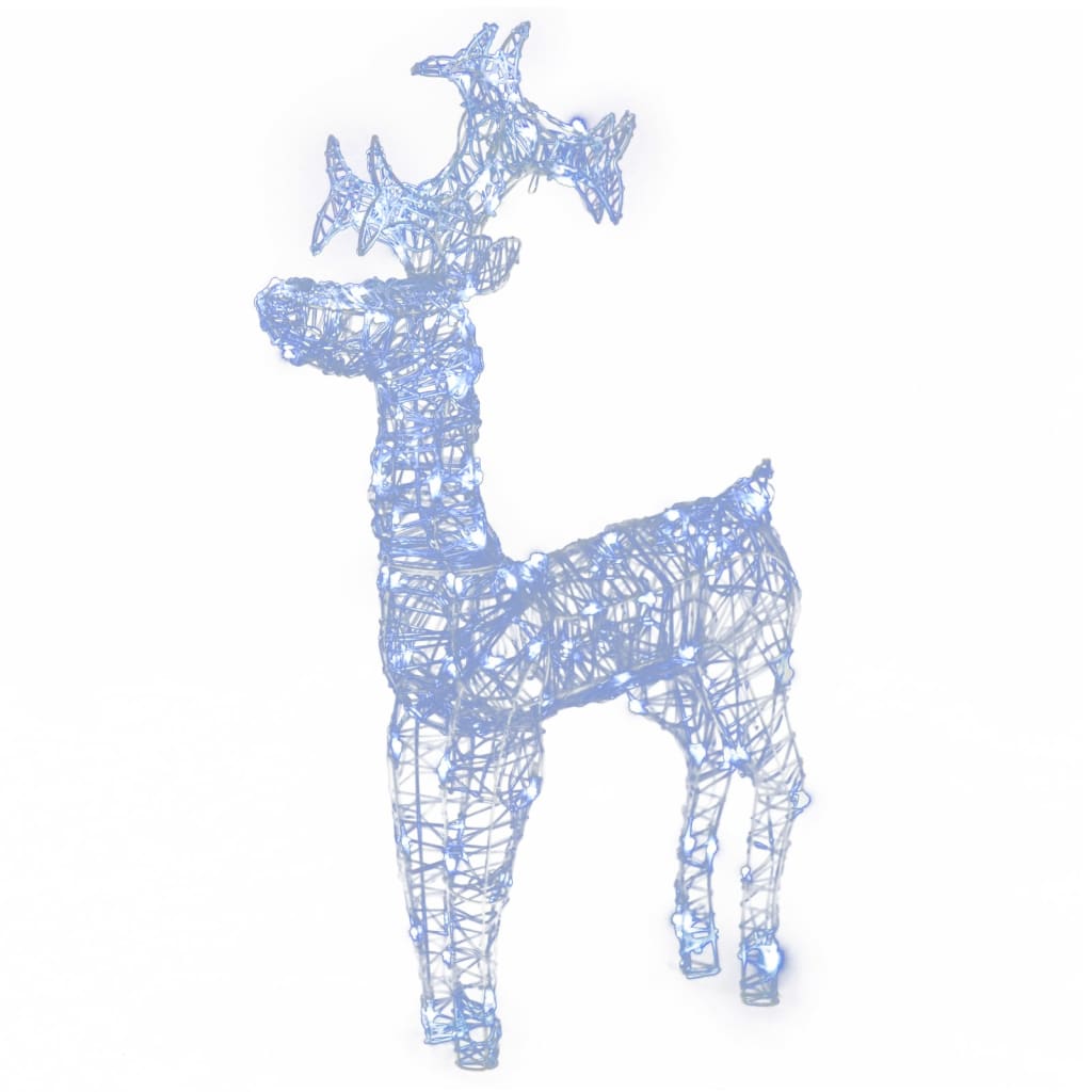 Vidaxl Christmas Decorations Reindeer 3 PCS 60x16x100 cm acrylique