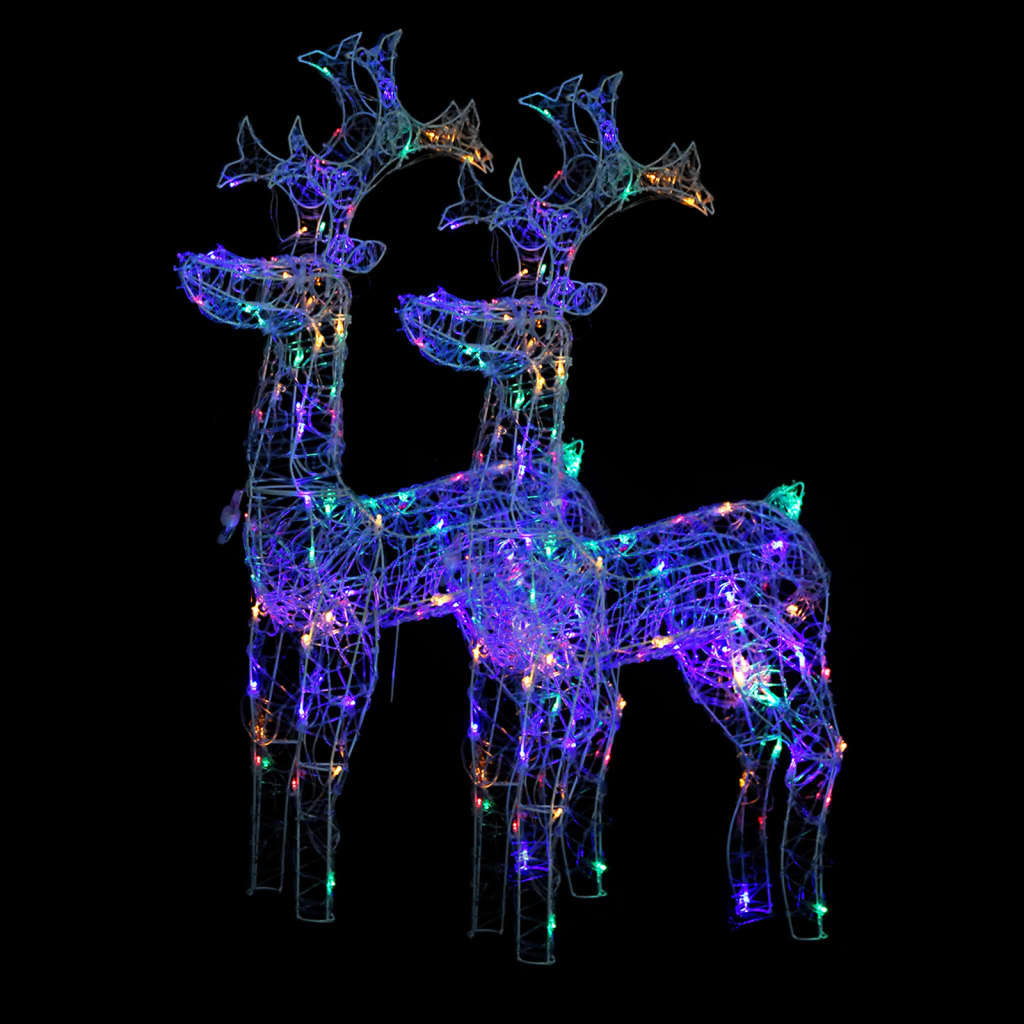 Vidaxl Christmas Decorations Rendeer 2 PCS 60x16x100 cm acrylique