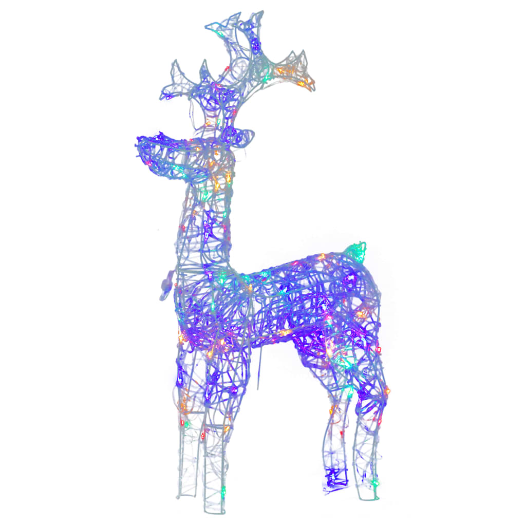 Vidaxl Christmas Decorations Rendeer 2 PCS 60x16x100 cm acrylique