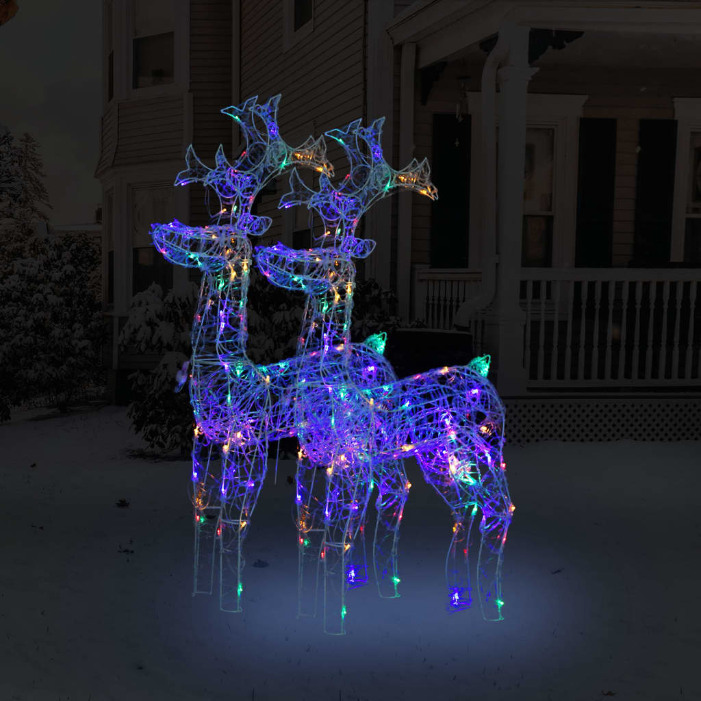 Vidaxl Christmas Decorations Rendeer 2 PCS 60x16x100 cm acrylique