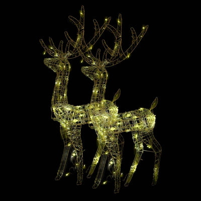 Vidaxl Christmas Decorations Reindeer 2 PCS 120 cm acrylique chaud blanc