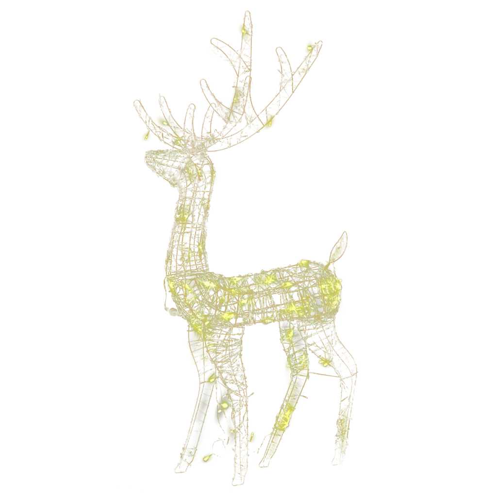 Vidaxl Christmas Decorations Reindeer 2 PCS 120 cm acrylique chaud blanc