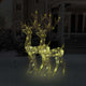 Vidaxl Christmas Decorations Reindeer 2 PCS 120 cm acrylique chaud blanc