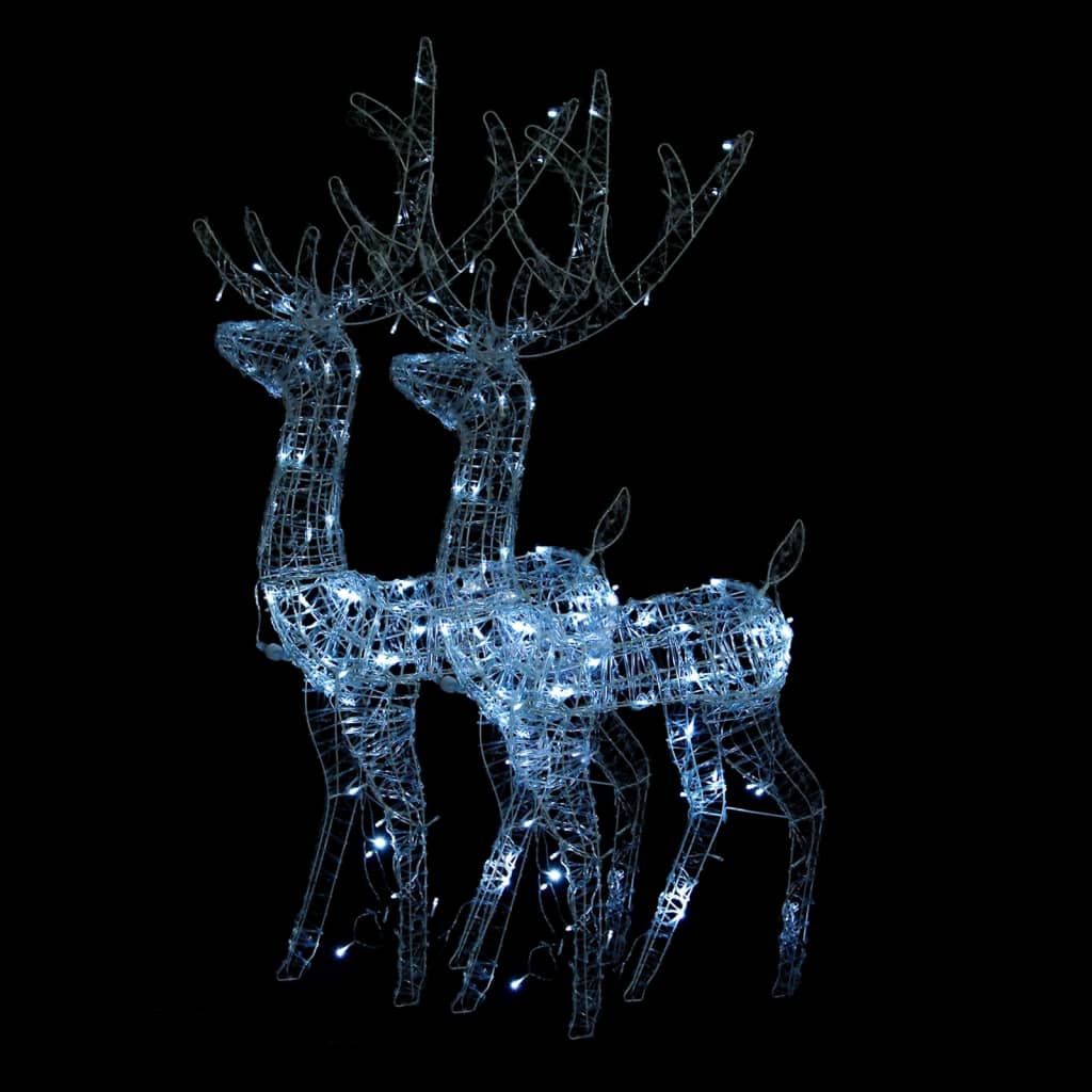 Décorations de Noël vidaxl renne 2 pcs 120 cm acrylique froid blanc
