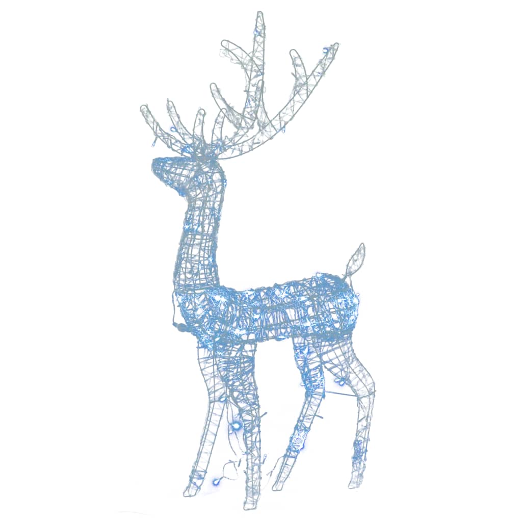 Décorations de Noël vidaxl renne 2 pcs 120 cm acrylique froid blanc