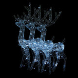 Vidaxl Christmas Decorations Reindeer 3 PCS 120 cm acrylique froid blanc - afbeelding 2