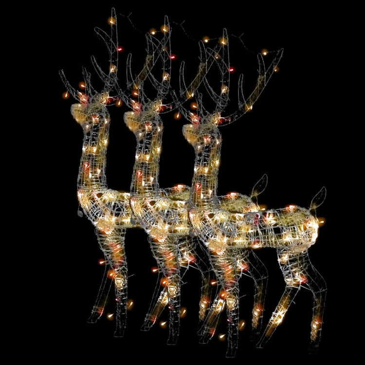 Vidaxl Christmas Decorations Reindeer 3 St Multi-Colord 120 cm Acrylique