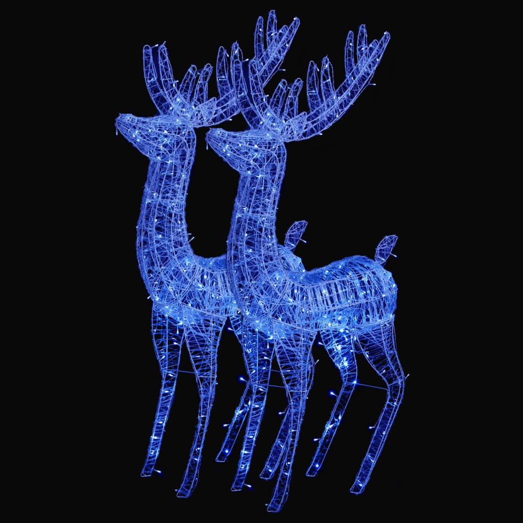 Vidaxl Christmas Decoration Rendeer XXL 2 ST 250 LEDS BLUE 180 cm acrylique