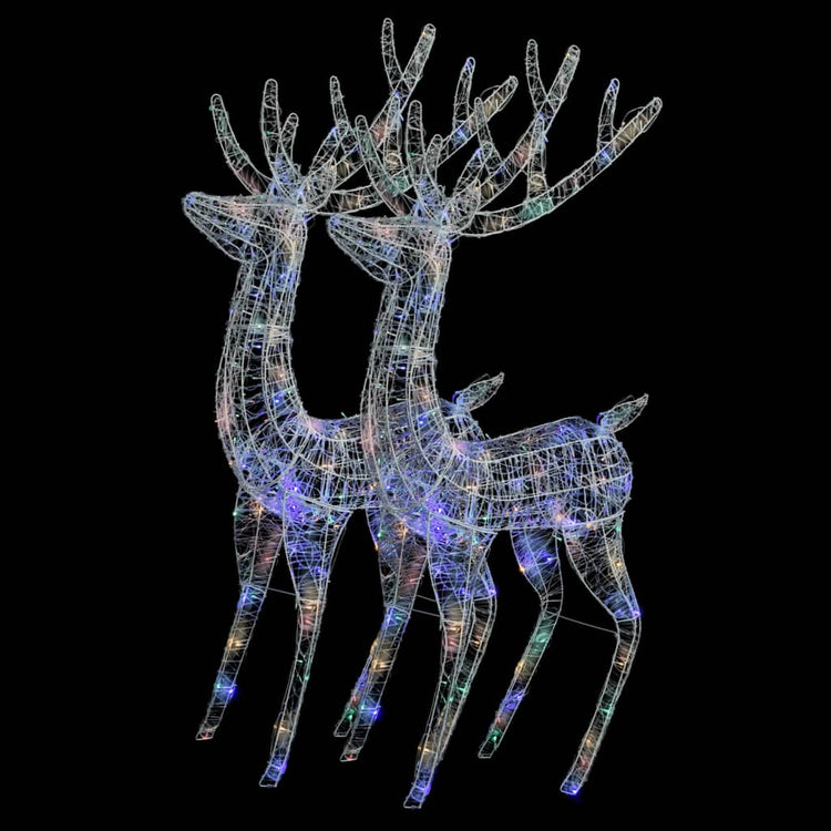 Vidaxl Christmas Decoration Rendier XXL 2 ST 250 LED Multi-Colord 180 cm acrylique