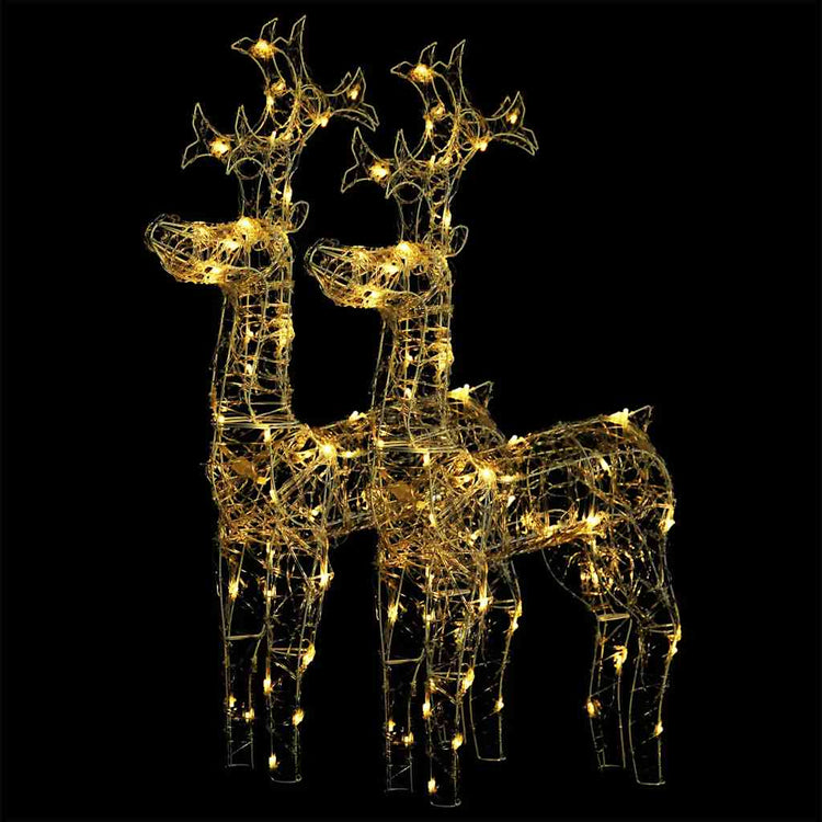 Vidaxl Christmas Decorations Rendeer 2 PCS 60x16x100 cm acrylique