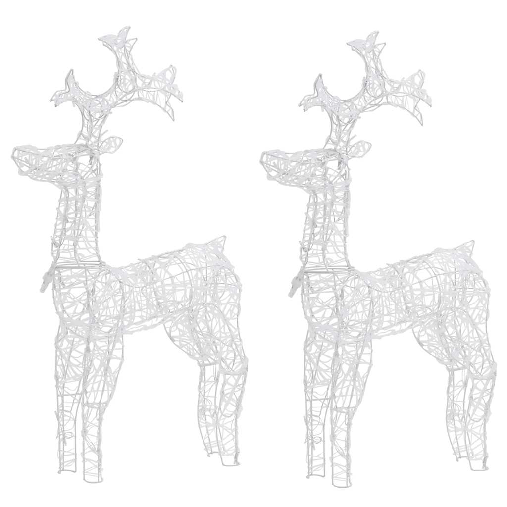 Vidaxl Christmas Decorations Rendeer 2 PCS 60x16x100 cm acrylique