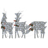 Vidaxl Christmas Animals 6 St Cold White Mesh Silver Colored