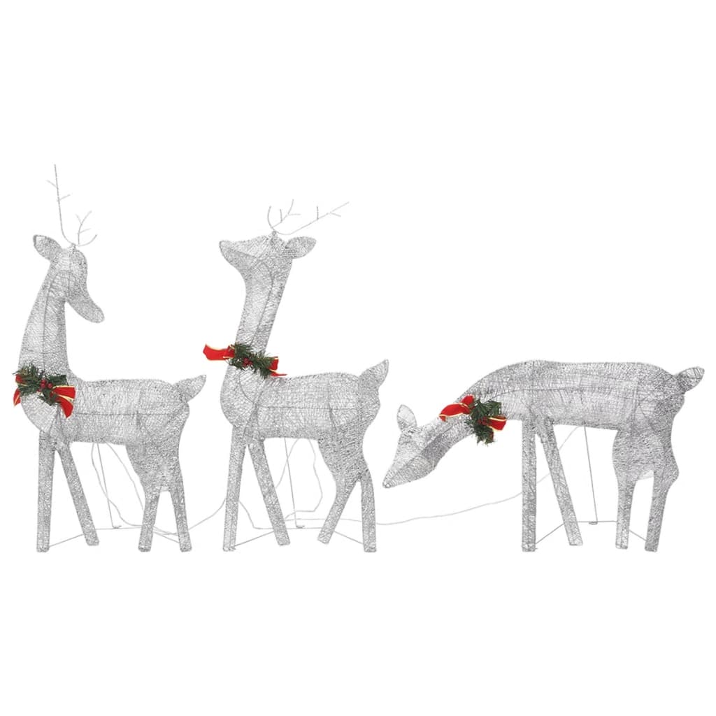 Vidaxl Christmas Animals 6 St Cold White Mesh Silver Colored