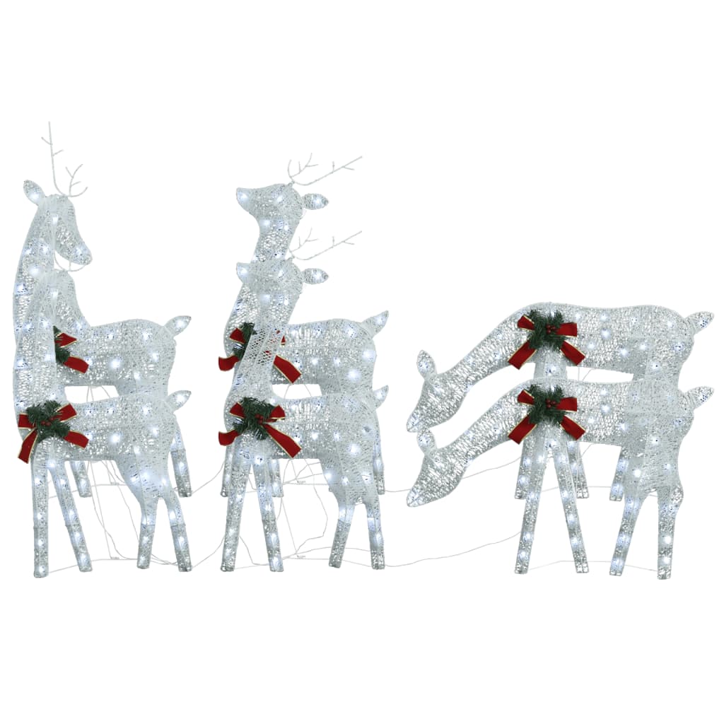 Vidaxl Christmas Animals 6 St chaude blanc maigre blanc