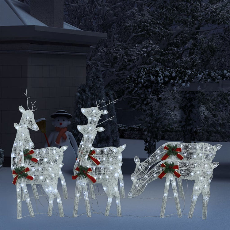 Vidaxl Christmas Animals 6 St chaude blanc maigre blanc