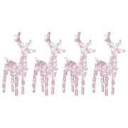 Vidaxl Christmas Animals 4 St 160 LEDS acrylique blanc chaud - afbeelding 2