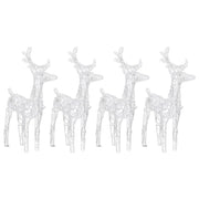 Vidaxl Christmas Animals 4 St 160 LEDS acrylique blanc chaud - afbeelding 3