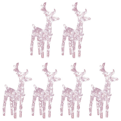 Vidaxl Christmas Animals 6 st 240 LEDS acrylique blanc chaud