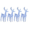 Vidaxl Christmas Animals 4 St 160 LEDS acrylique blanc froid blanc