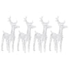 Vidaxl Christmas Animals 4 St 160 LEDS acrylique blanc froid blanc