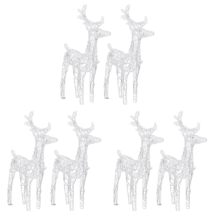 Vidaxl Christmas Animals 6 st 240 LEDS acrylique blanc froid blanc