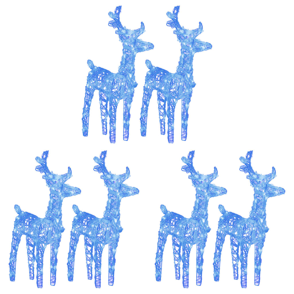 Vidaxl Christmas Animaux 6 ST 240 LEDS Bleu acrylique