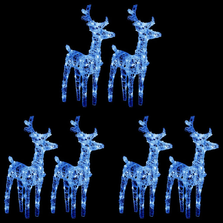 Vidaxl Christmas Animaux 6 ST 240 LEDS Bleu acrylique