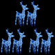 Vidaxl Christmas Animaux 6 ST 240 LEDS Bleu acrylique