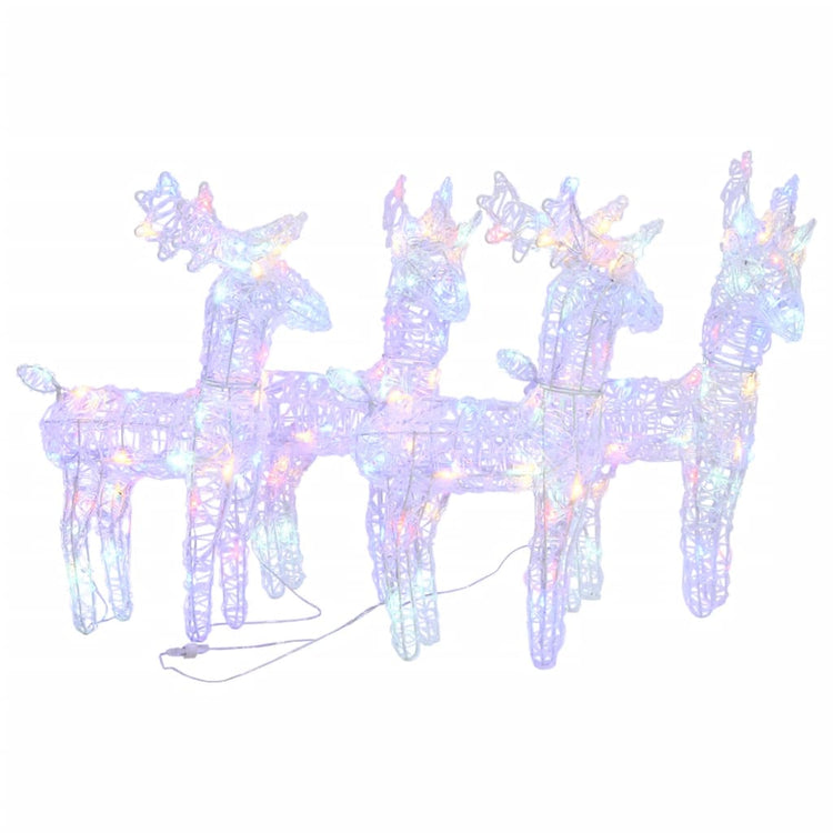Vidaxl Christmas Animals 4 ST 160 LEDS Acrylique Multi-Colord