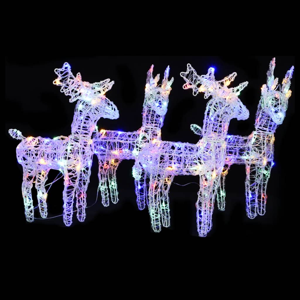 Vidaxl Christmas Animals 4 ST 160 LEDS Acrylique Multi-Colord