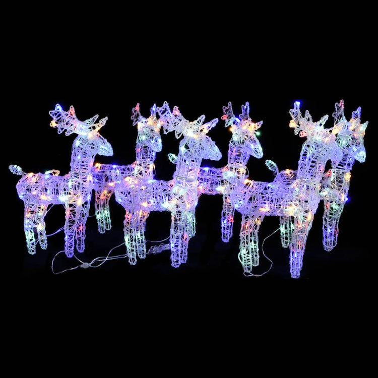 Vidaxl Christmas Animals 6 ST 240 LEDS Acrylique Multi-Colord