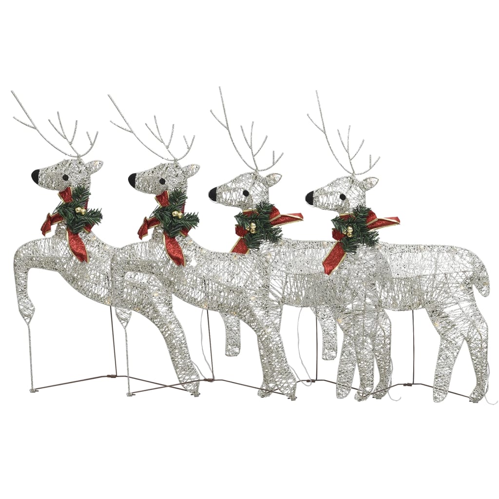 Vidaxl Christmas Animals 4 St 80 LEDS Gold colored
