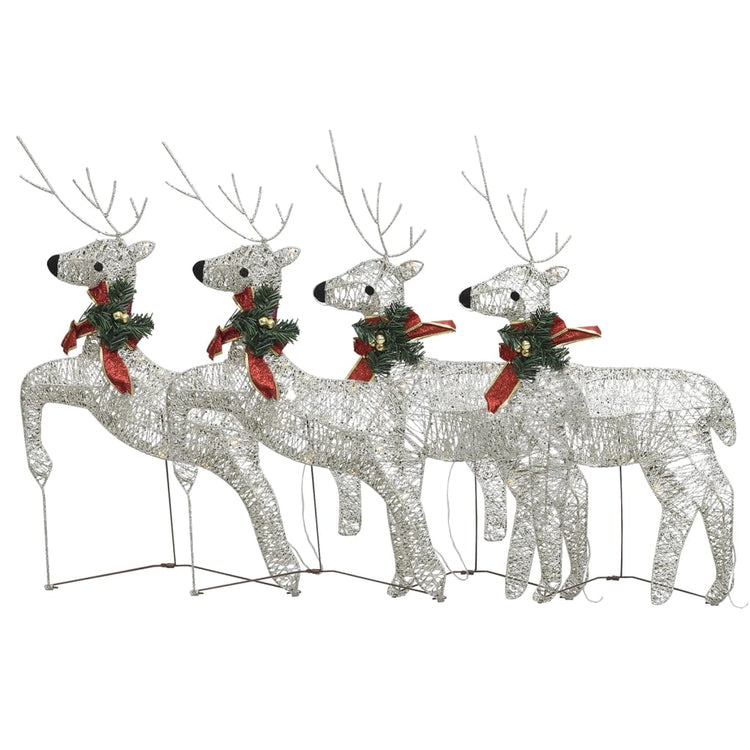 Vidaxl Christmas Animals 4 St 80 LEDS Gold colored