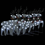 Vidaxl Christmas Animals 6 st 120 LEDS Silver - afbeelding 3