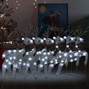 Vidaxl Christmas Animals 6 st 120 LEDS Silver - afbeelding 1