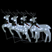Vidaxl Christmas Animals 4 St 80 LEDS blanc - afbeelding 3