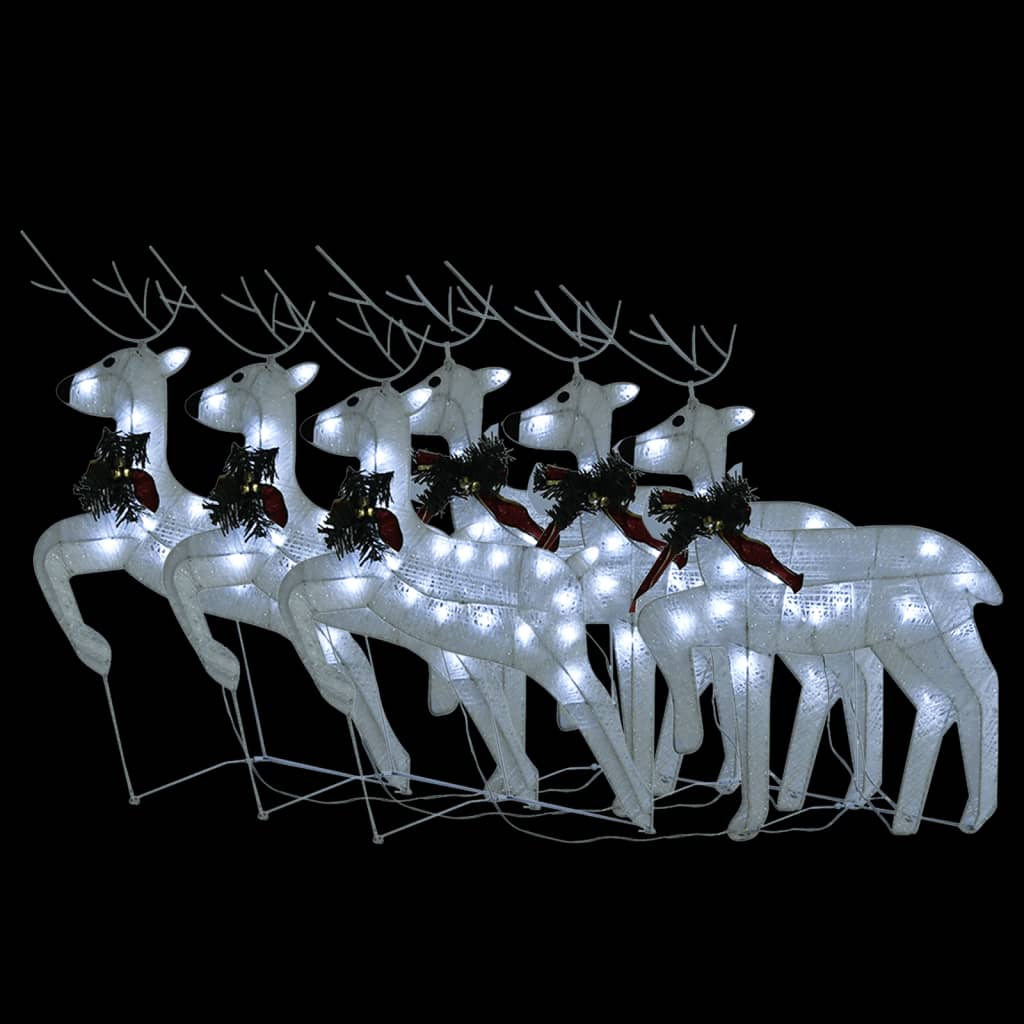 Vidaxl Christmas Animals 6 st 120 LEDS blanc