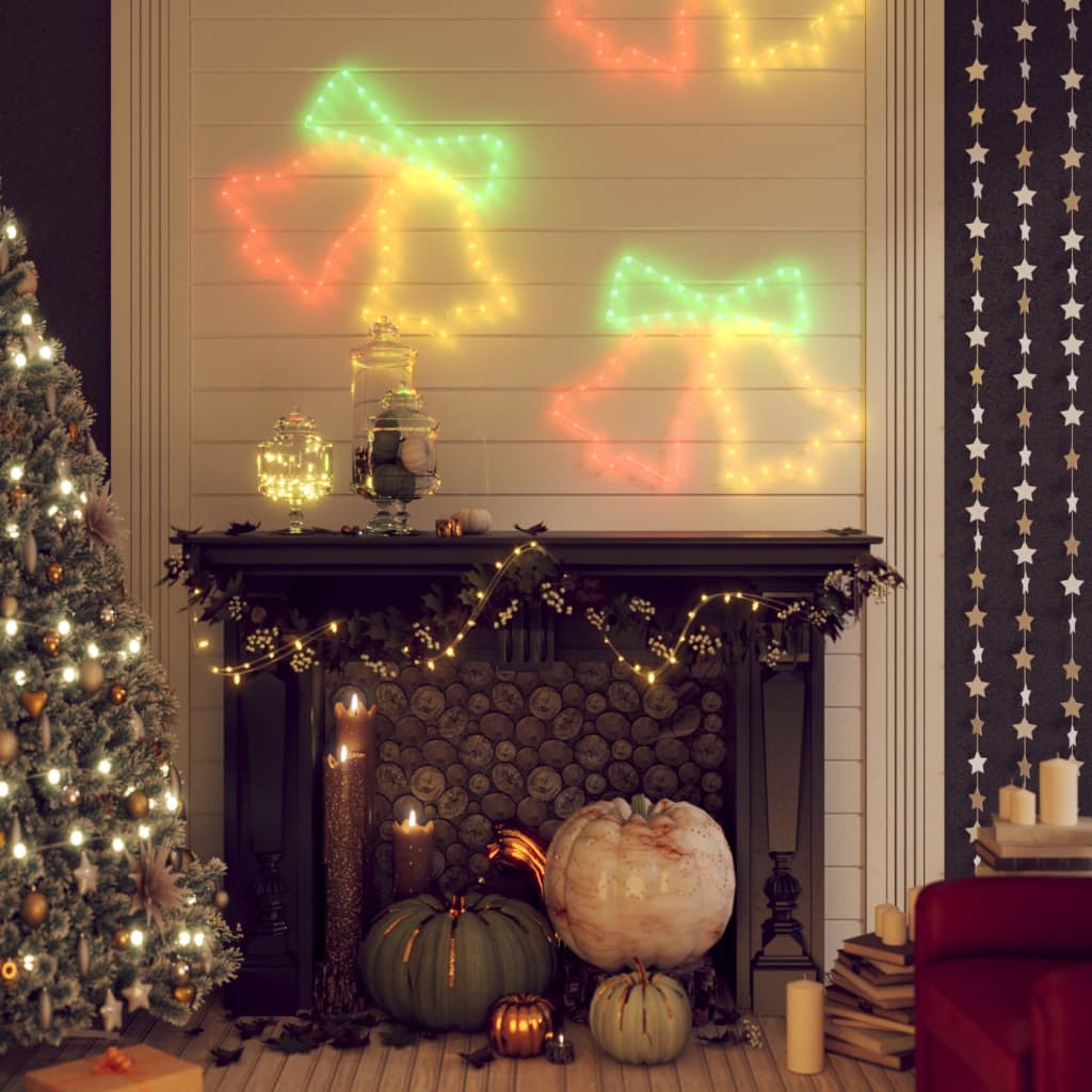 VidaXL horloges à chiffres de Noël avec 72 LED 2 pcs 50x56 cm