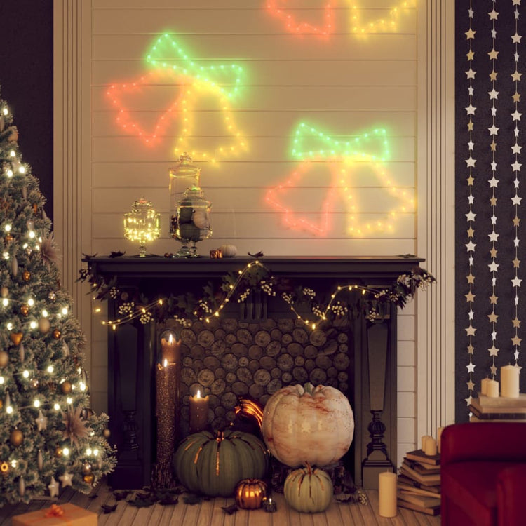 VidaXL horloges à chiffres de Noël avec 72 LED 2 pcs 50x56 cm