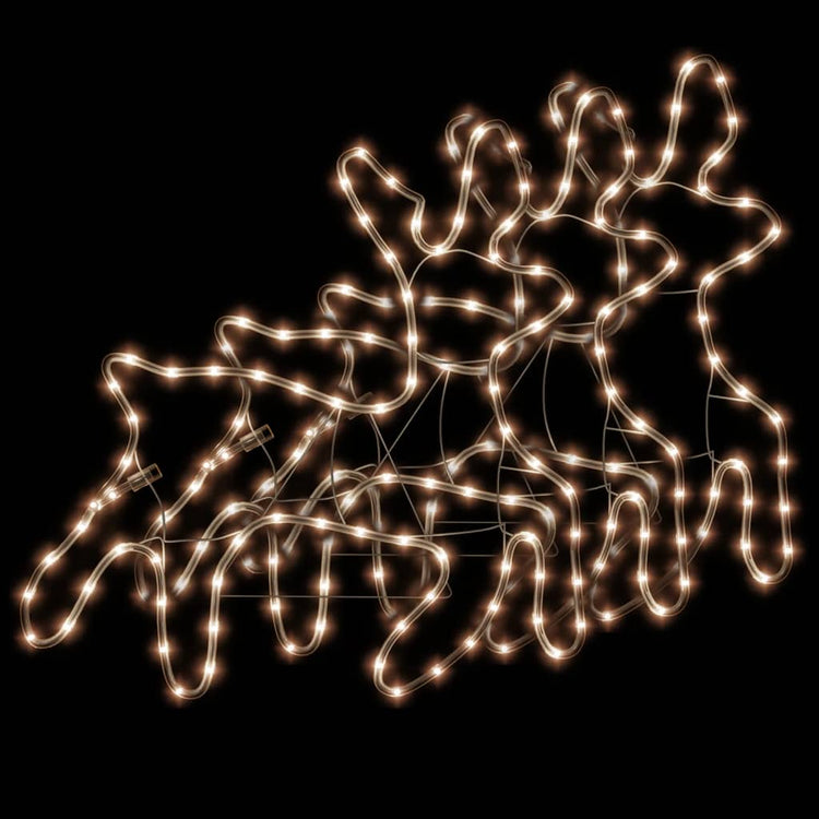 Vidaxl Christmas Figure Rendeer avec LEDS 3 ST 57X55X4,5 cm blanc chaud