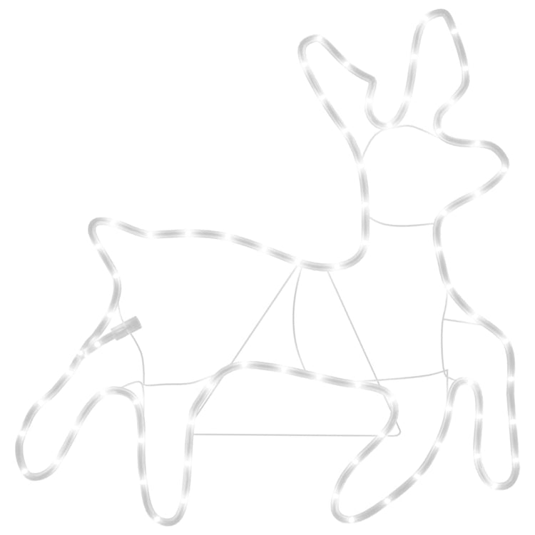 Vidaxl Christmas Figure Rendeer avec LEDS 3 ST 57X55X4,5 cm blanc chaud
