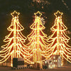 Vidaxl Christmas Figure Boom 3 PCS pliable avec LEDS 87x87x93 cm blanc chaud