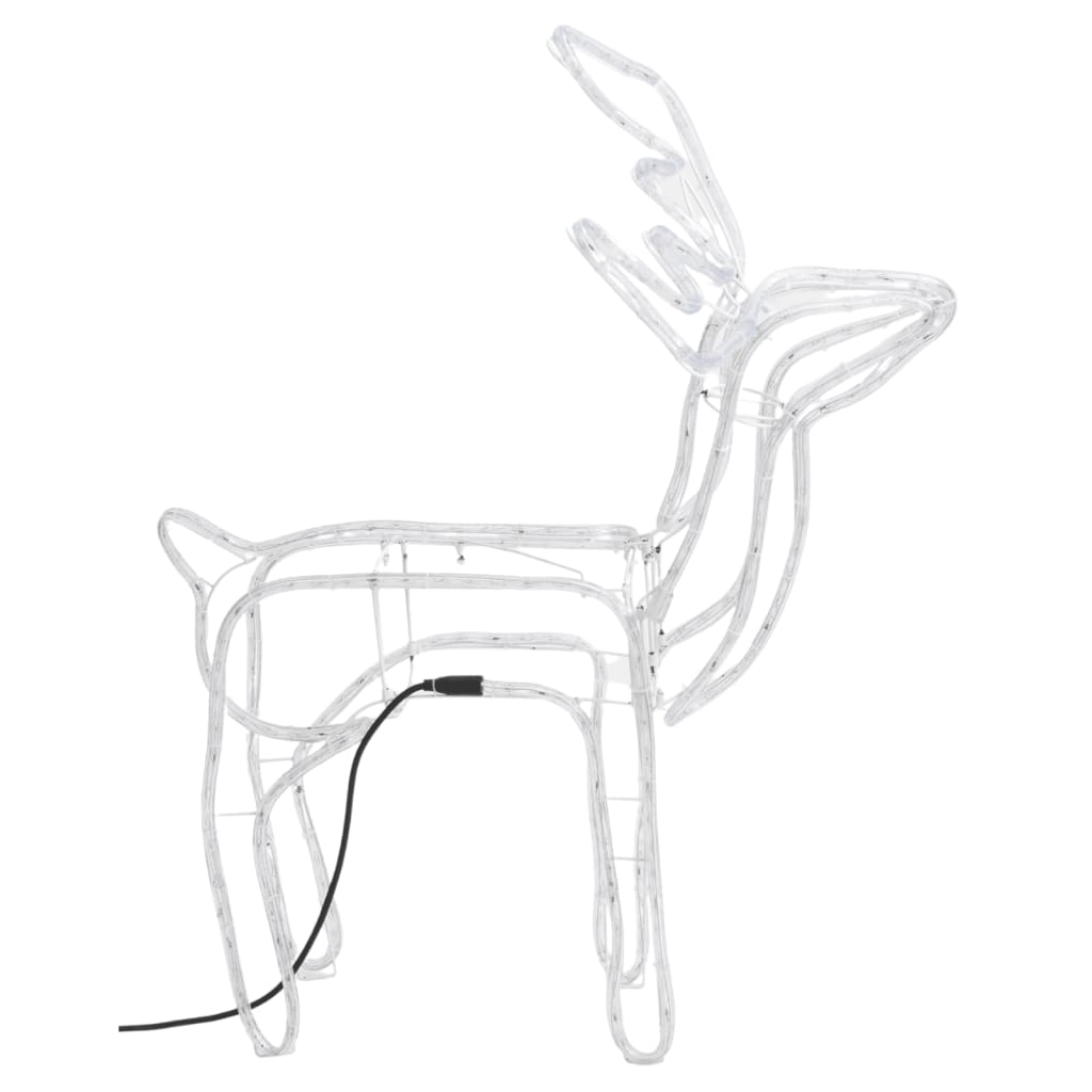 Vidaxl Christmas Figure Rendier 2 PCS 76x42x87 cm blanc chaud