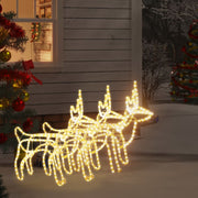 Vidaxl Christmas Figure Rendier 3 ST 60x30x60 cm Blanc chaud - afbeelding 1