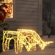 Vidaxl Christmas Figure Rendeer 2 PCS 73x31x45 cm blanc chaud - afbeelding 1