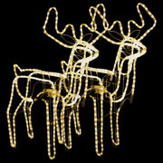 Vidaxl Christmas Figure Rendeer avec la tête mobile 2 ST WHITE CHAUD - afbeelding 2
