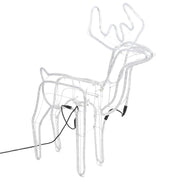 Vidaxl Christmas Figure Rendeer avec la tête mobile 2 ST WHITE CHAUD - afbeelding 3