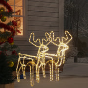 Vidaxl Christmas Figure Rendeer avec la tête mobile 2 ST WHITE CHAUD - afbeelding 1