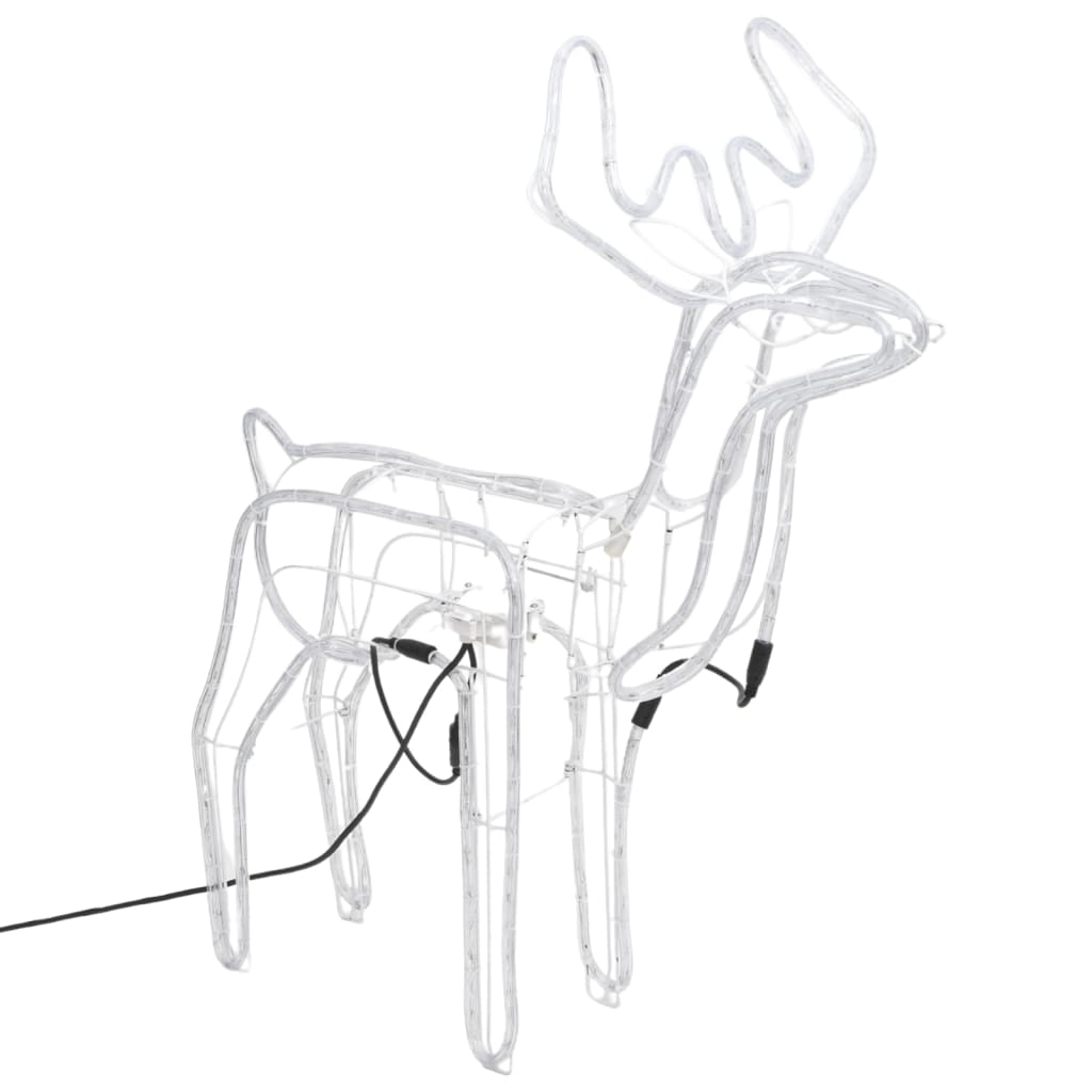 Vidaxl Christmas Figure Rendeer avec la tête mobile 3 St White chaud